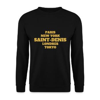Saint Denis Style - Unique streets, unique style. - Sweat-shirt Unisexe - noir - Devant - Alina (178cm) & Michal (187cm)