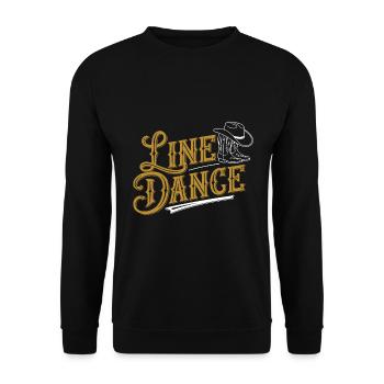 Line Dance was sonst? Line Dancing Training - Unisex Pullover - Schwarz - Vorne - Alina (178cm) & Michal (187cm)