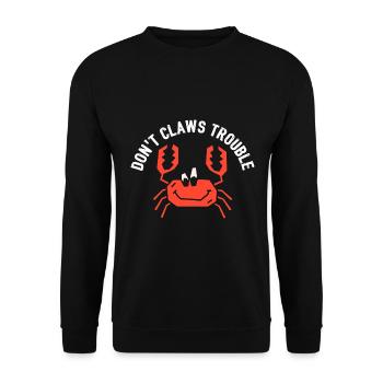 Crab Dont Claws Trouble - Unisex Sweatshirt - black - Front - Alina (178cm) & Michal (187cm)