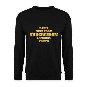 Vaucresson Style - Unique streets, unique style. - Sweat-shirt Unisexe - noir - Devant - Alina (178cm) & Michal (187cm)