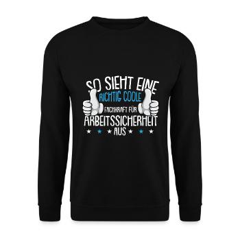 Fachkraft für Arbeitssicherheit Sicherheitskraft - Unisex Pullover - Schwarz - Vorne - Alina (178cm) & Michal (187cm)