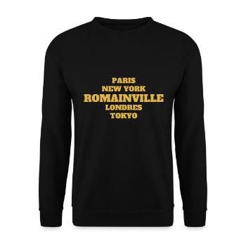 Romainville Style - Unique streets, unique style. - Sweat-shirt Unisexe - noir - Devant - Alina (178cm) & Michal (187cm)