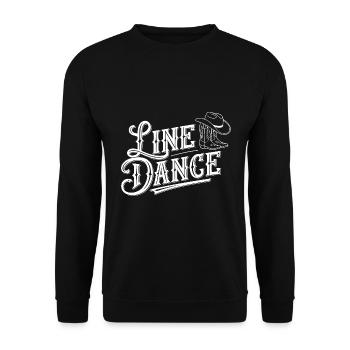 Line Dance was sonst? Line Dancing Training - Unisex Pullover - Schwarz - Vorne - Alina (178cm) & Michal (187cm)