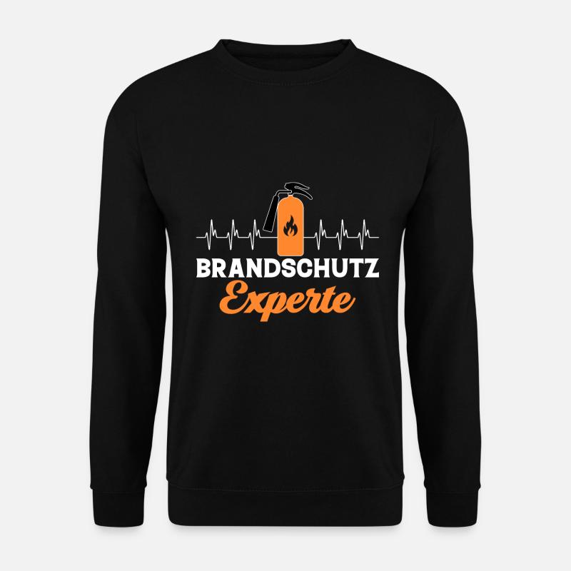 Brandschutz Experte Herzschlag - Unisex Pullover - Schwarz
