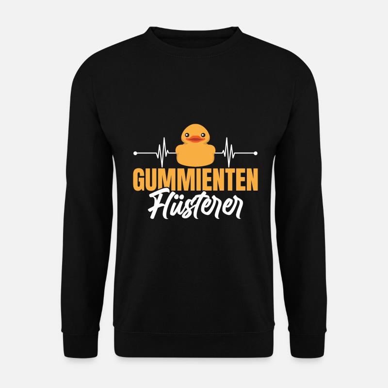 Badeente Gummienten Flüsterer Herzschlag - Unisex Pullover - Schwarz