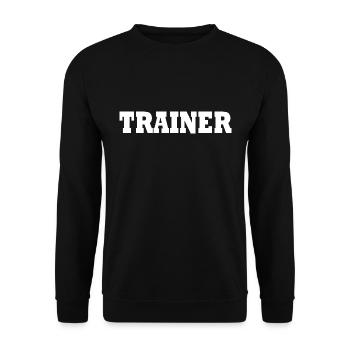 Trainer - Unisex Pullover - Schwarz - Vorne - Alina (178cm) & Michal (187cm)