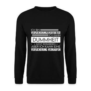 Versicherungsvertreter Für Versicherungsmakler Ver - Unisex Pullover - Schwarz - Vorne - Alina (178cm) & Michal (187cm)