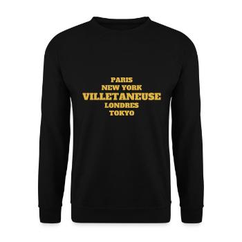 Villetaneuse Style - Unique streets, unique style. - Sweat-shirt Unisexe - noir - Devant - Alina (178cm) & Michal (187cm)