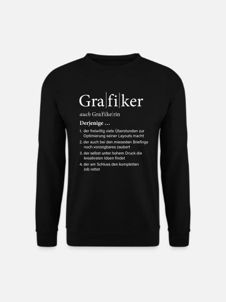 Grafiker Grafik Design Designerin Geschenkidee - Unisex Pullover - Schwarz