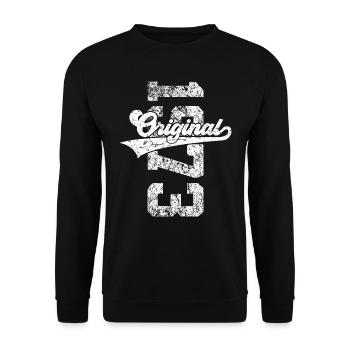 53RD BIRTHDAY ORIGINAL 1973 - Unisex Sweatshirt - black - Front - Alina (178cm) & Michal (187cm)