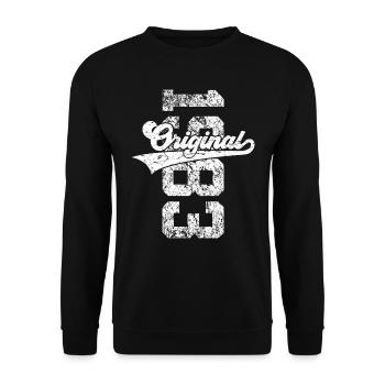 43RD BIRTHDAY ORIGINAL 1983 - Unisex Sweatshirt - black - Front - Alina (178cm) & Michal (187cm)