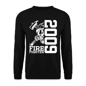 17E ANNIVERSAIRE BRIGADE DES POMPIERS EN 2009 - Sweat-shirt Unisexe - noir - Devant - Alina (178cm) & Michal (187cm)