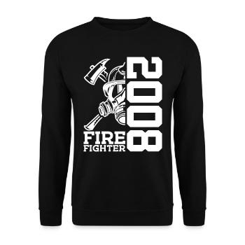 18E ANNIVERSAIRE POMPIER DE LA BRIGADE DES POMPIERS 2008 - Sweat-shirt Unisexe - noir - Devant - Alina (178cm) & Michal (187cm)