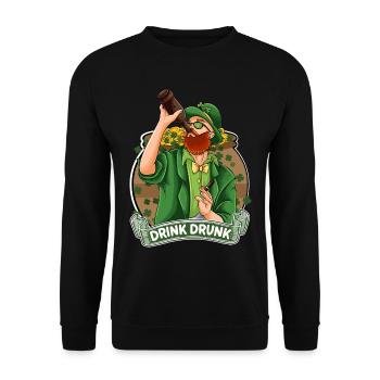 St Paddy’s St Patricksday St Patrick Day - Sweat-shirt Unisexe - noir - Devant - Alina (178cm) & Michal (187cm)