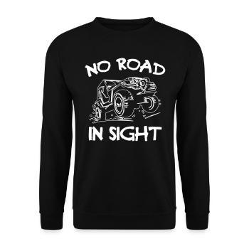 Pas de route en vue Jeeps - Sweat-shirt Unisexe - noir - Devant - Alina (178cm) & Michal (187cm)