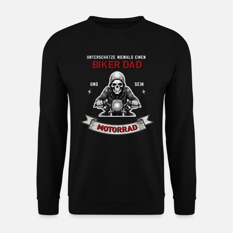 Motorrad Vater Papa - Unisex Pullover - Schwarz