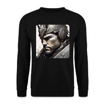 Guerrier - Sweat-shirt Unisexe - noir - Devant - Alina (178cm) & Michal (187cm)