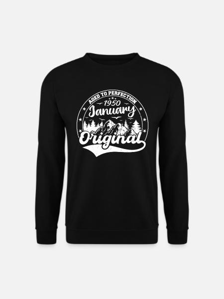 Januar 1950 Geburtstagsgeschenk Januar 1950 - Unisex Pullover - Schwarz