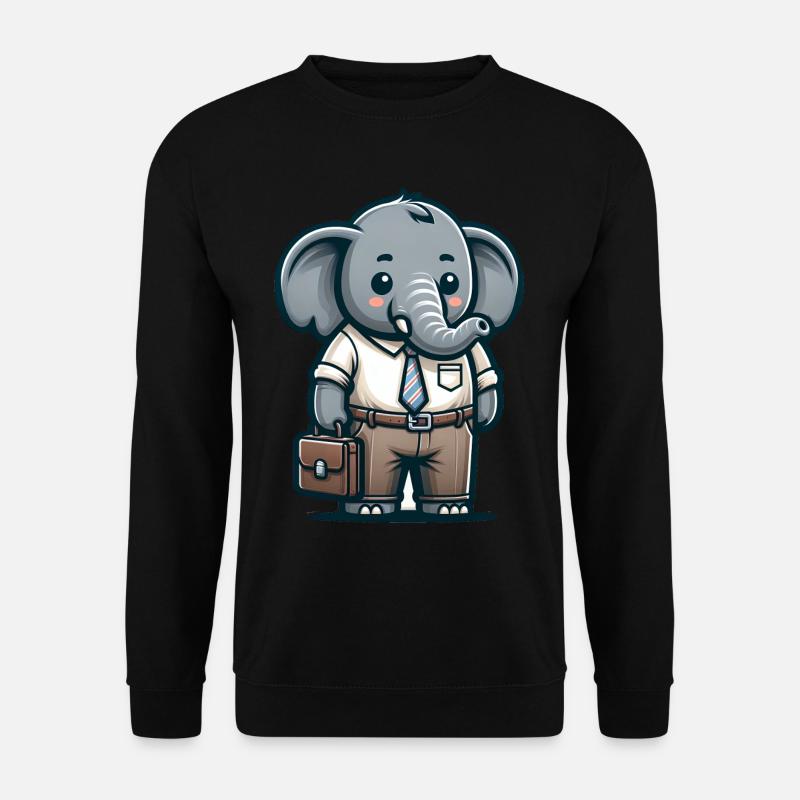 Cute Elephant Teacher - Unisex Sweatshirt - black