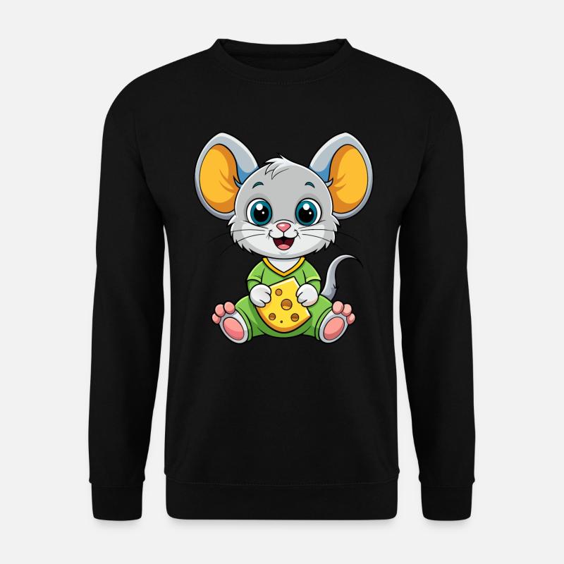 Käse liebende Maus - Unisex Pullover - Schwarz
