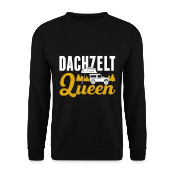 Dachzelt Queen Camping Autodachzelt Outdoor - Unisex Pullover - Schwarz - Vorne - Alina (178cm) & Michal (187cm)