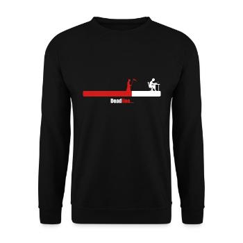 Développeur Date limite Programmeur Informaticien Codeur - Sweat-shirt Unisexe - noir - Devant - Alina (178cm) & Michal (187cm)