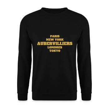 Aubervilliers - Unique streets, unique style. - Sweat-shirt Unisexe - noir - Devant - Alina (178cm) & Michal (187cm)