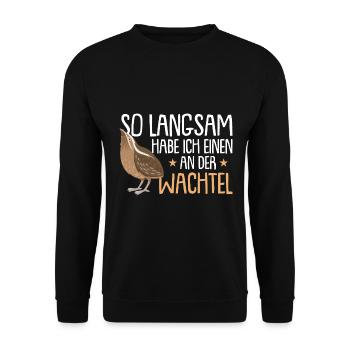 Wachtel Vogelzucht Wachtelzüchter - Unisex Pullover - Schwarz - Vorne - Alina (178cm) & Michal (187cm)