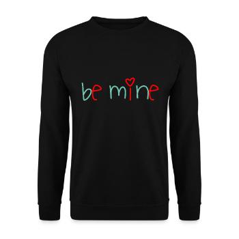 Be Mine Herz - Unisex Pullover - Schwarz - Vorne - Alina (178cm) & Michal (187cm)