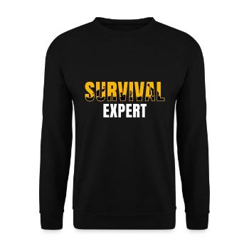 Survival Expert - Unisex Sweatshirt - black - Front - Alina (178cm) & Michal (187cm)