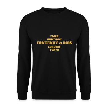 Fontenay sous Bois - Unique streets, unique style. - Sweat-shirt Unisexe - noir - Devant - Alina (178cm) & Michal (187cm)