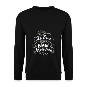 Aventure - Sweat-shirt Unisexe - noir - Devant - Alina (178cm) & Michal (187cm)