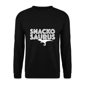 snackosaurus dinosaure lézard collation mot jeunesse - Sweat-shirt Unisexe - noir - Devant - Alina (178cm) & Michal (187cm)