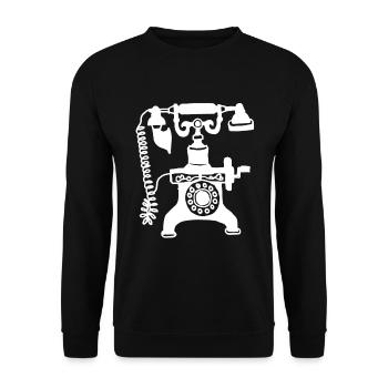 phone - Unisex Sweatshirt - black - Front - Alina (178cm) & Michal (187cm)