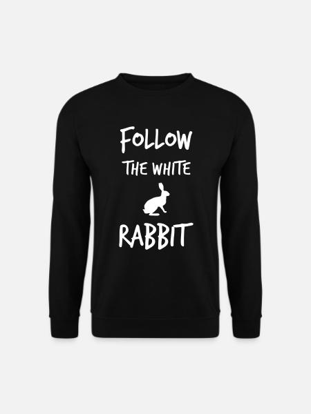 Follow the white Rabbit - Unisex Pullover - Schwarz