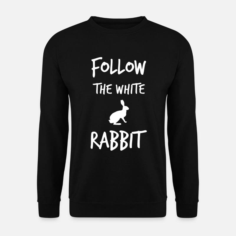Follow the white rabbit - Unisex Sweatshirt - black