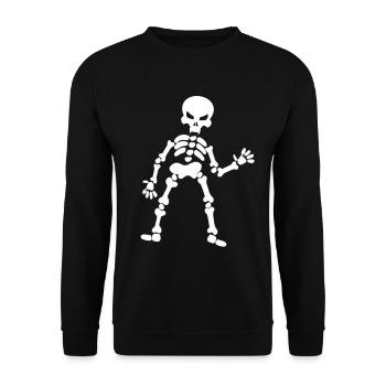 squelette - Sweat-shirt Unisexe - noir - Devant - Alina (178cm) & Michal (187cm)