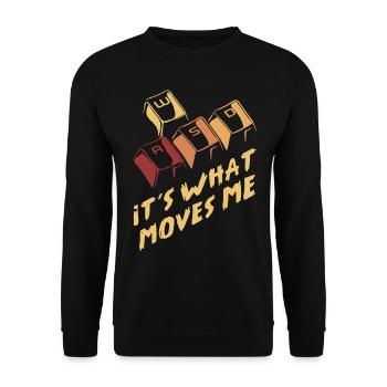 Gamer WASD - Vintage retro gaming gift - Unisex Sweatshirt - black - Front - Alina (178cm) & Michal (187cm)