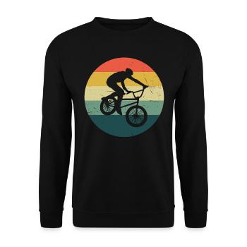 Herren Bike Damen bmx bmx fahrrad bmx jungen - Unisex Pullover - Schwarz - Vorne - Alina (178cm) & Michal (187cm)