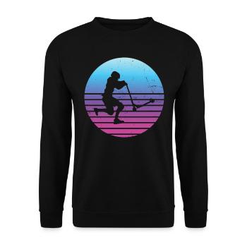 Scooter Stunt Stunt Roller Stuntscooter Scooter - Unisex Sweatshirt - black - Front - Alina (178cm) & Michal (187cm)