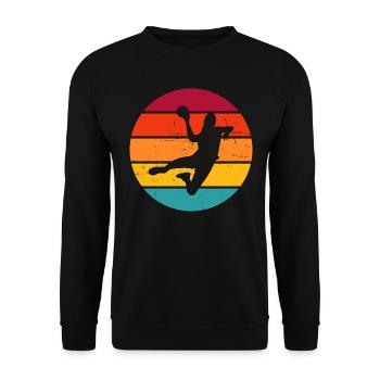 Handball handball players handball players - Unisex Sweatshirt - black - Front - Alina (178cm) & Michal (187cm)