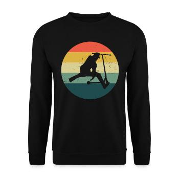 Scooter Scooter Stunt Stunt Scooter Stunt Roller - Unisex Pullover - Schwarz - Vorne - Alina (178cm) & Michal (187cm)