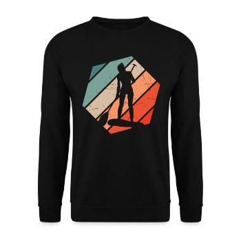 Standup Paddle Femmes Sup Hommes Standup Paddleboar - Sweat-shirt Unisexe - noir - Devant - Alina (178cm) & Michal (187cm)