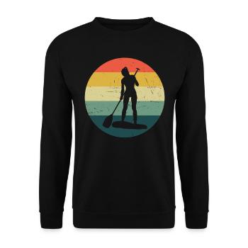Stand up Paddling Board Sup Damen Standup Paddlebo - Unisex Pullover - Schwarz - Vorne - Alina (178cm) & Michal (187cm)