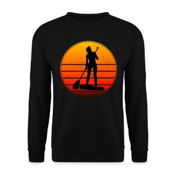Standup Paddle Femmes Standup Paddle Hommes - Sweat-shirt Unisexe - noir - Devant - Alina (178cm) & Michal (187cm)