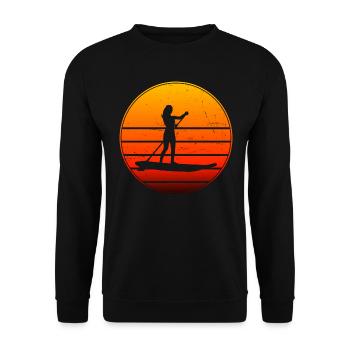 Standup Paddle Stand up Paddling Board Women - Unisex Sweatshirt - black - Front - Alina (178cm) & Michal (187cm)