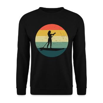 Sup Standup Paddling Standup Paddle Stand up Paddl - Sweat-shirt Unisexe - noir - Devant - Alina (178cm) & Michal (187cm)