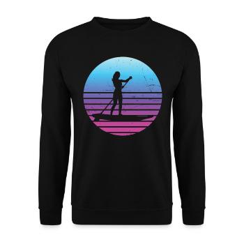 Stand up Paddle Pour Femmes Stand up Paddle - Sweat-shirt Unisexe - noir - Devant - Alina (178cm) & Michal (187cm)