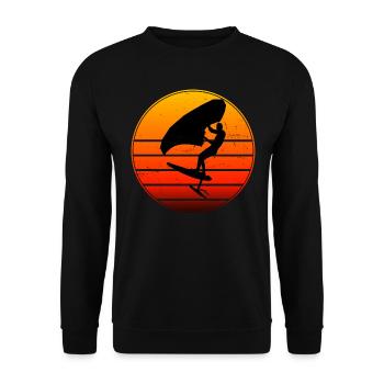 wingsurfing ladies foilwing wingfoil hydrofoil - Sweat-shirt Unisexe - noir - Devant - Alina (178cm) & Michal (187cm)