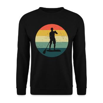 Sup Standup Paddle Femmes Hommes Standup Paddleboar - Sweat-shirt Unisexe - noir - Devant - Alina (178cm) & Michal (187cm)